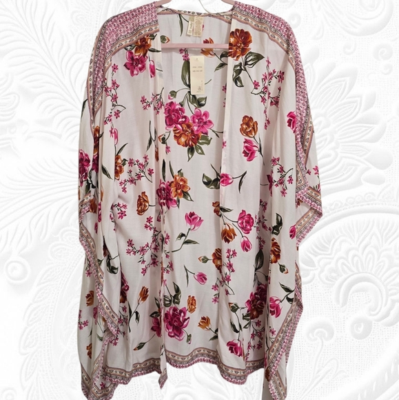 Japna Tops - Japna Beautiful Floral Kimono One Size